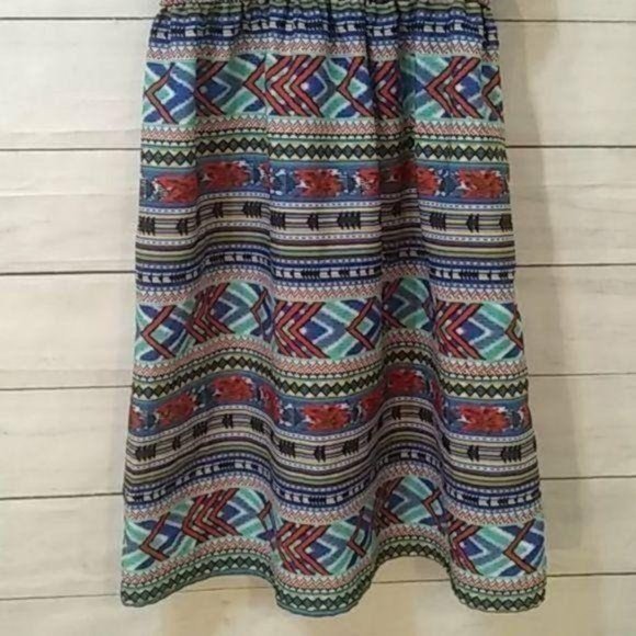 Vintage Speed Control New York Mini Dress Aztec Tribal Y2K 90's Vibe Cami Top M - Picture 3 of 8